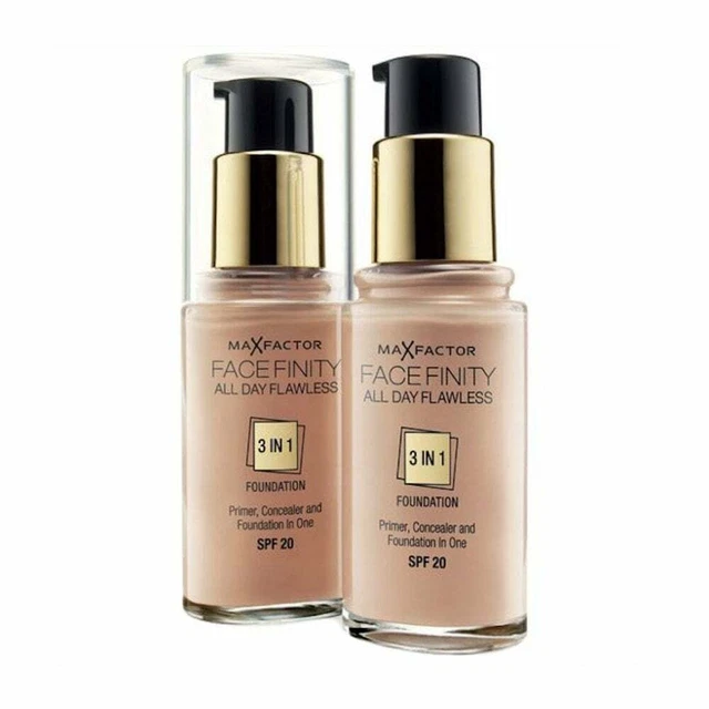 Max Factor Facefinity 3 in 1 Foundation - 30ml - Choose Your Shade