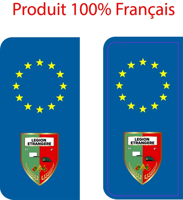 AUTOCOLLANT STICKERS LÉGION étrangère légionnaire plaque d