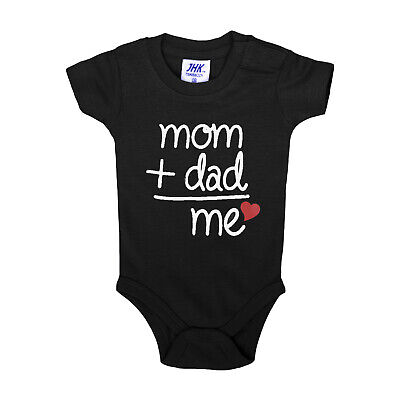 Body mamma + papà = me idea regalo nero mum + dad me bambino bambina neonato