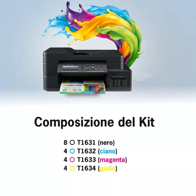 Kit 20 Cartucce Xl Per Stampante Epson Workforce Wf-2630Wf Wf2630 Wf 3