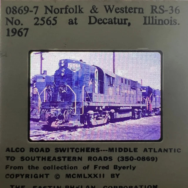 0869-7 Norfolk & Western RS-36 No. 2565 at Decatur, Illinois. 1967
