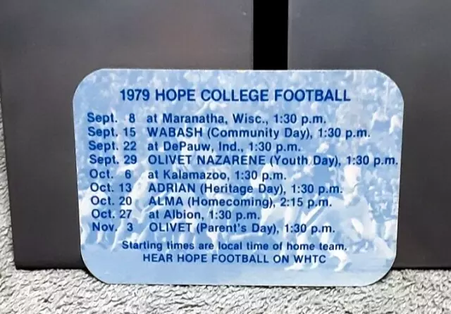 1979 HOPE COLLEGE Football Schedule vintage $2.99 - PicClick