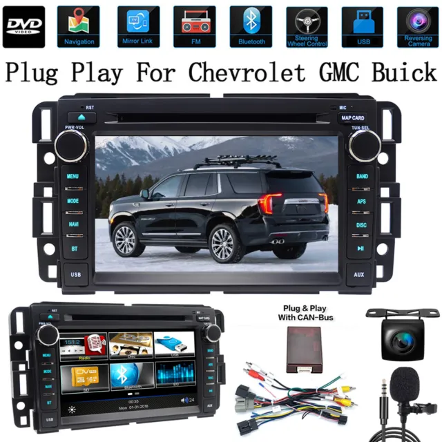 Car Radio Stereo DVD CD Player GPS For GMC Chevy Tahoe Yukon Silverado Traverse