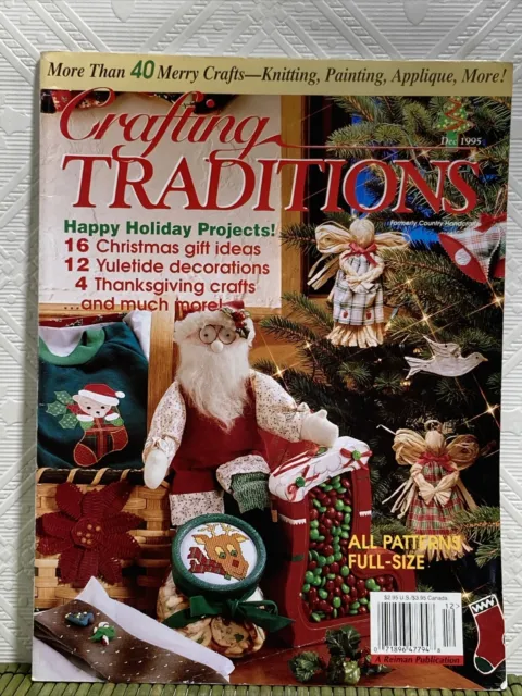 VINTAGE CRAFTING TRADITIONS Magazine Dec 1995 Christmas & Thanksgiving ...