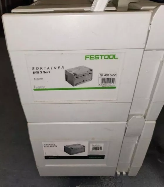 2x Festool Sortainer Systainer SYS 3 SORT 4 Werkzeugkoffer mit 4 Schubladen