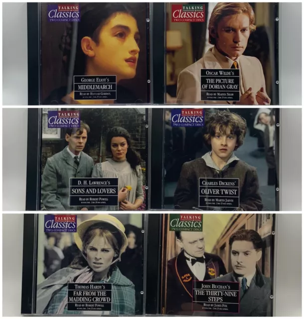 6 Talking Classics Audio Books 2 CDs Each Approx 15 Hrs Running Time Altogether