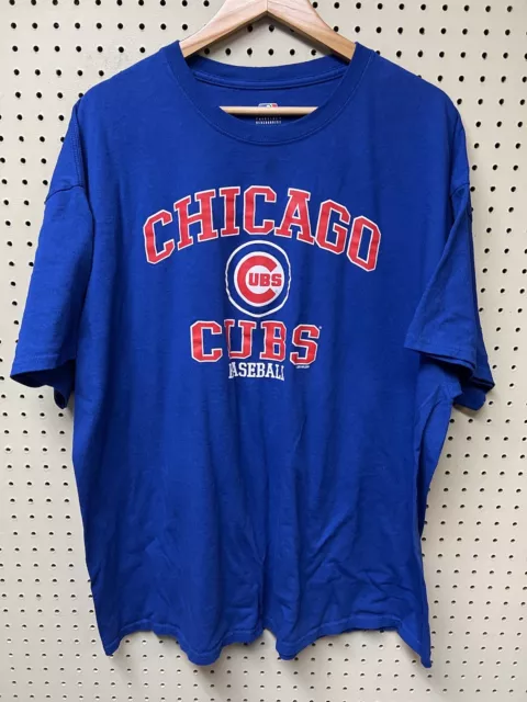 Chicago Cubs MLB T-Shirt Men's 3XL Short Sleeve Crew Neck W Graphic Logo Blue