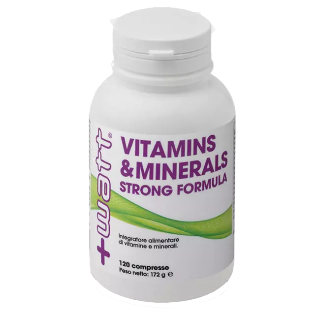 +Watt Vitamins e Minerals Strong Formula 120cp Multivitaminico Vitamine Minerali