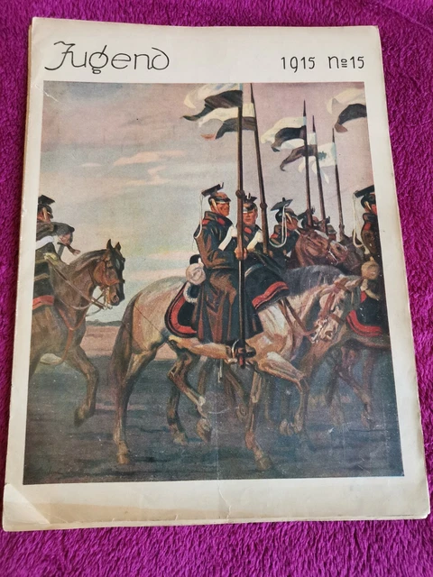 Antiquarisch Illustrierte JUGEND 1915 Band 15 Buch Zeitschrift Antik Sammeln 