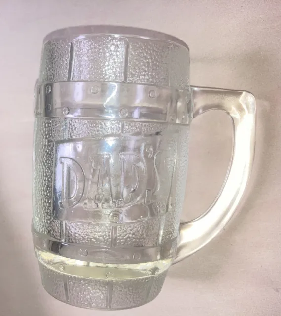 Vintage Dad's Root Beer Glass Mug Barrel Thick Glass 5"