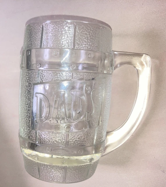 Vintage Dad's Root Beer Glass Mug Barrel Thick Glass 5"
