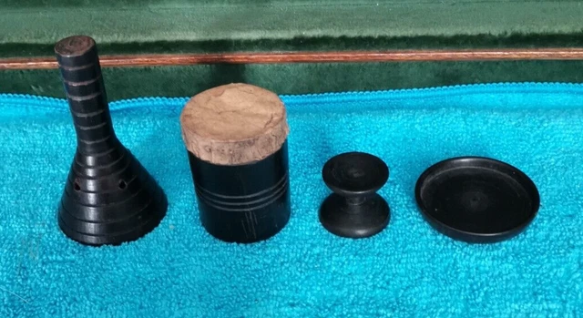 4 African Tribal Art Miniature Hand made Sculptures in Ebony Wood *Collectibles*