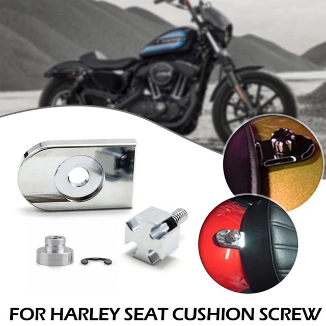 Chrome Rear Seat Bolt Tab Cross Screw Nuts Mount Knob Cover Fit For Road Glide