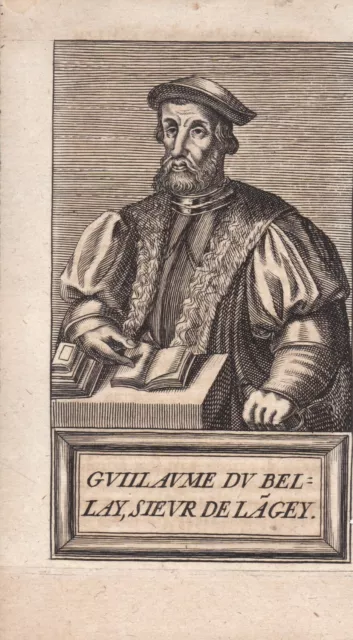Portrait XVIIe Guillaume Du Bellay Seigneur Langey Historien Gouverneur de Turin