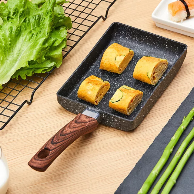 Padella Antiaderente per Frittate Giapponesi Tamagoyaki, per Induzione e Gas