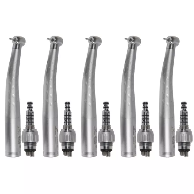 5 Dental Standard Head High Speed Handpiece w/ Quick Coupler 4Hole Coupling JH1
