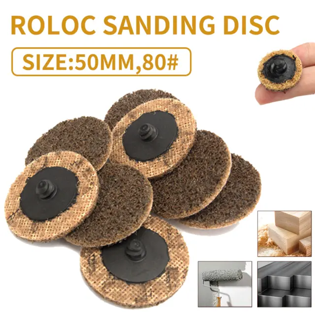 2In Roll Lock Disc Sanding Disc Coarse Roloc Surface Prep Polishing Pads F Metal