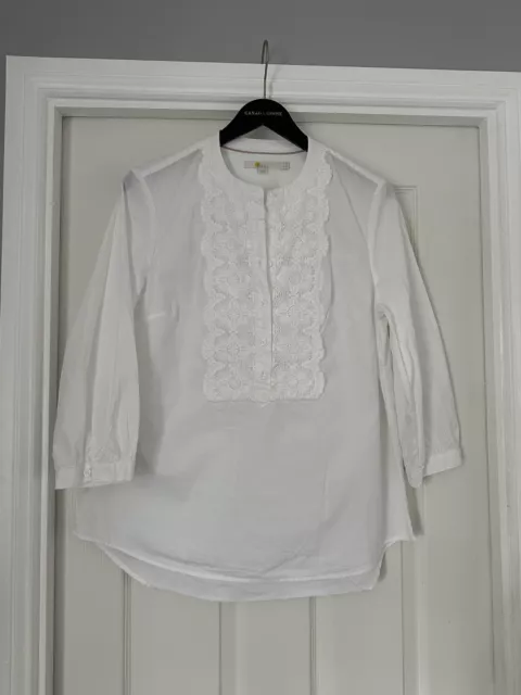 Boden Ladies Blouse Top White Stunning Size 14