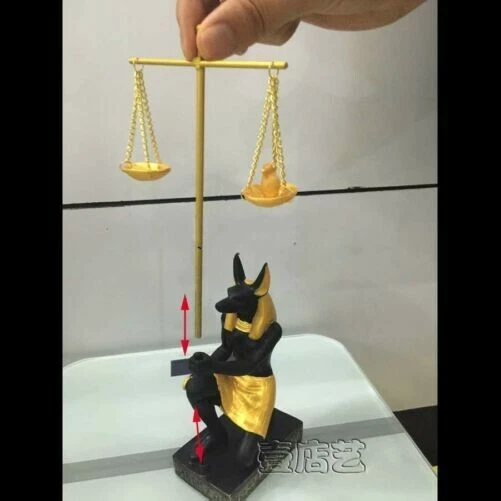ANUBIS SCALES OF Justice Figurine Ancient Egyptian God Mythology Decor Statue EUR 72,29