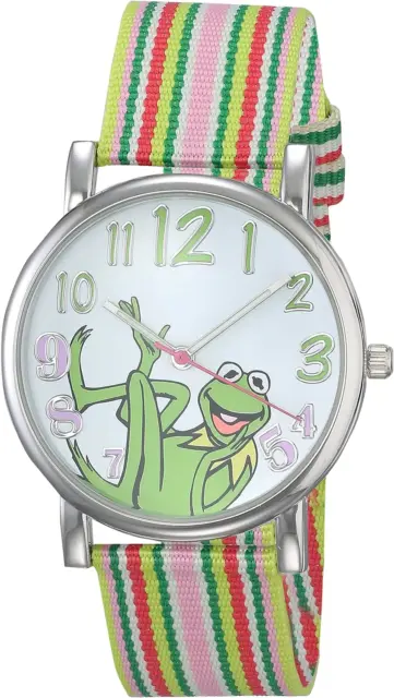 Muppets Womens MU1010 Kermit the Frog Dial Multi-Color Watch with Fabric