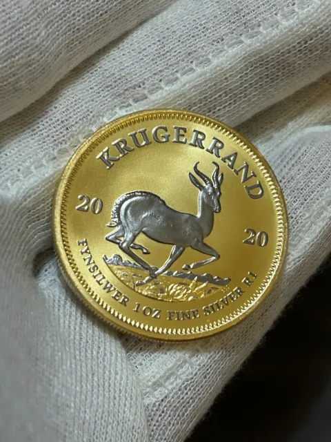 1 Oz Argent - Krugerrand Finition Black Ruthenium & Space Gold  - 500 ex - 2020