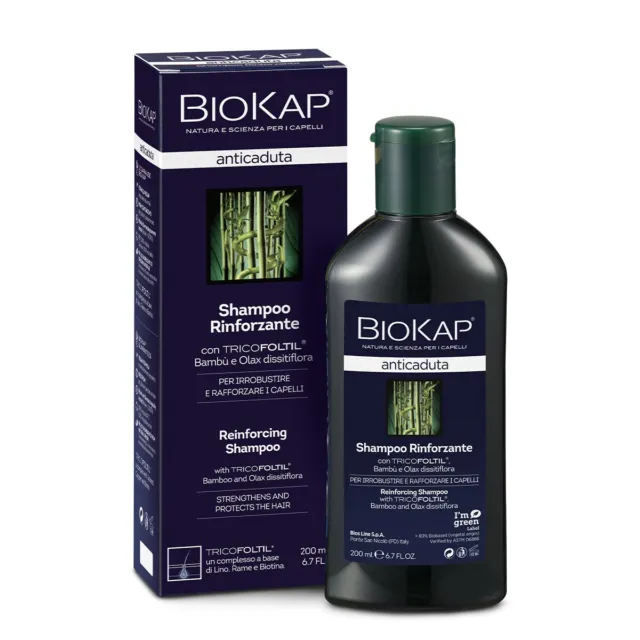 BioKap Anticaduta Shampoo Rinforzante Con Tricofoltil - Nuova Formula - 200 ml