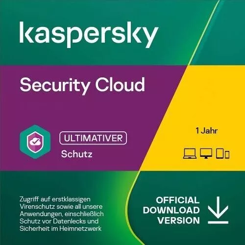 Kaspersky Security Cloud - 3, 5 oder 20 Geräte 1 Jahr per Email Download