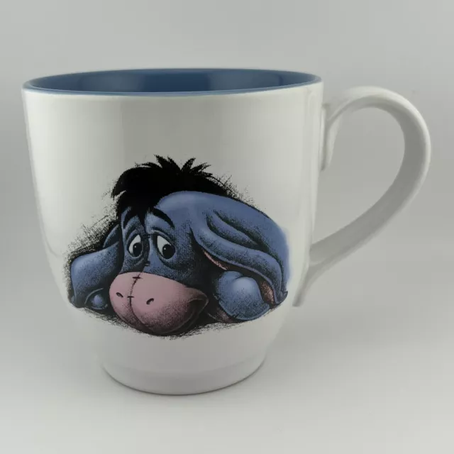 Official Walt Disney Resort Large Winnie the Pooh Eeyore Mug Cup White Blue VGC