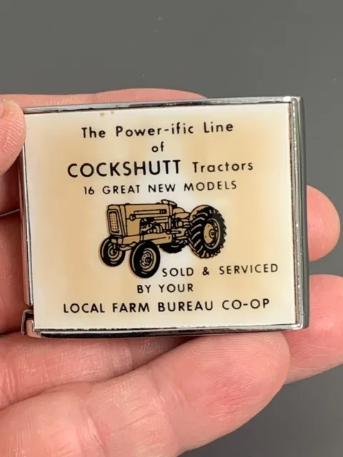Vintage Cockshutt  Farm Bureau Tractor Advertising Barlow Tape Measure * RARE
