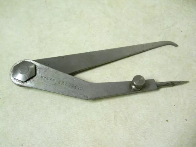 L.S.STARRETT No. 243 HERMAPHRODITE 4 INCH FIRM JOINT CALIPER Compass Divider