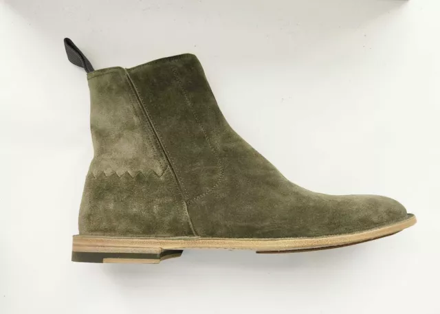 Bottega Veneta Chelsea Boots - Suede - Green - Size 41/8US (FITS BIG 42/9US) 2