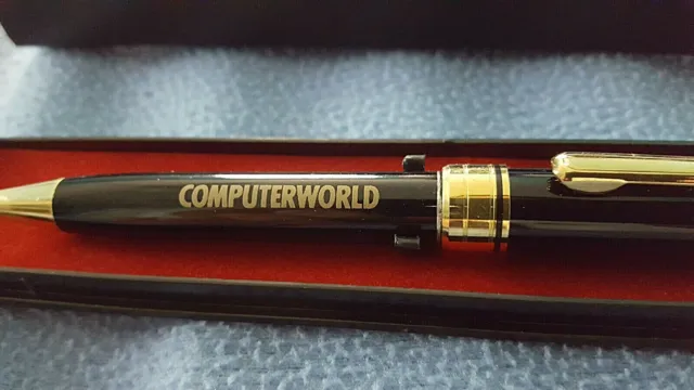 Vintage Computerworld Technology Magazine Advertising Ballpoint Pen UNUSED