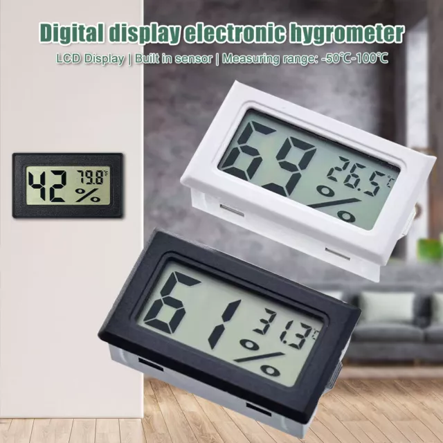 Digital Temperature Humidity Meter Sensor Thermometer Hygrometer Room Gauge LCD