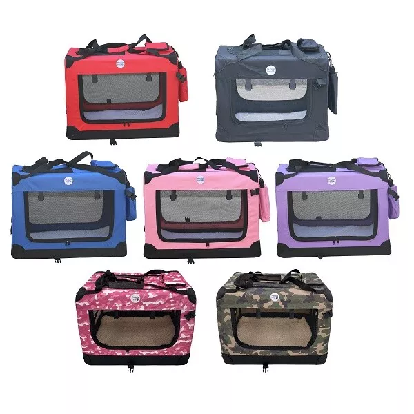 Caja de tela HugglePets portadora de cachorros - jaula de viaje para gatos bolsa para mascotas 4 tamaños