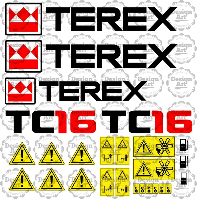 TEREX TC16 BAGGER MiniBagger Aufkleber Set Decals EUR 50,00 - PicClick DE