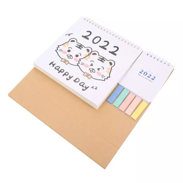 Desk Calendar Table Standning Calendars Office Decor Mini Notepad Business