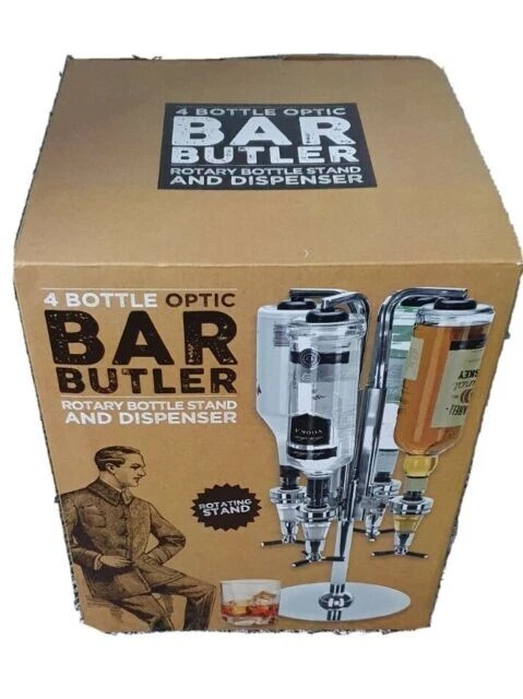 Soporte óptico giratorio para bebidas con soporte para fiesta barra de metal mayordomo