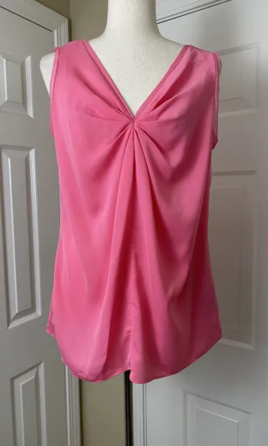Worthington Womens Blouse Size Large Pink Sleeveless Top