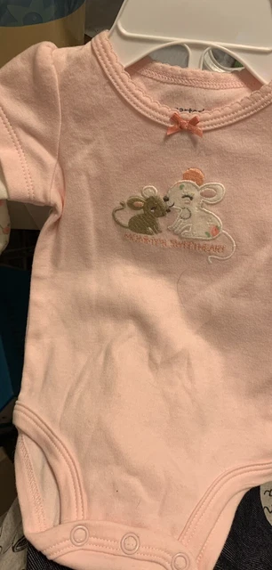 carter infant outfit size New Born Pink top and blue pants