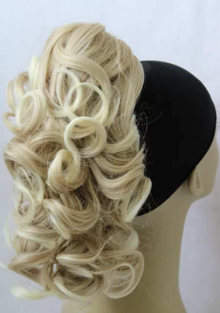 UK Women Curly Synthetic Hairpiece Hair Extension Claw Clip In Ponytail Hair do