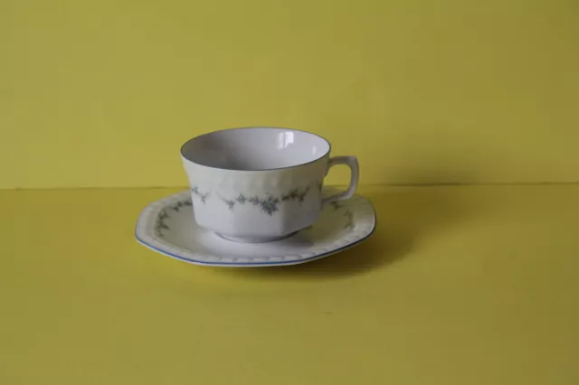 Seltmann Weiden Andrea Blaue Ranke grosse Teetasse mit Untertasse Tasse 27976