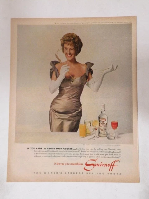 Magazine Ad* - 1962 - Smirnoff Vodka - Gypsy Rose Lee