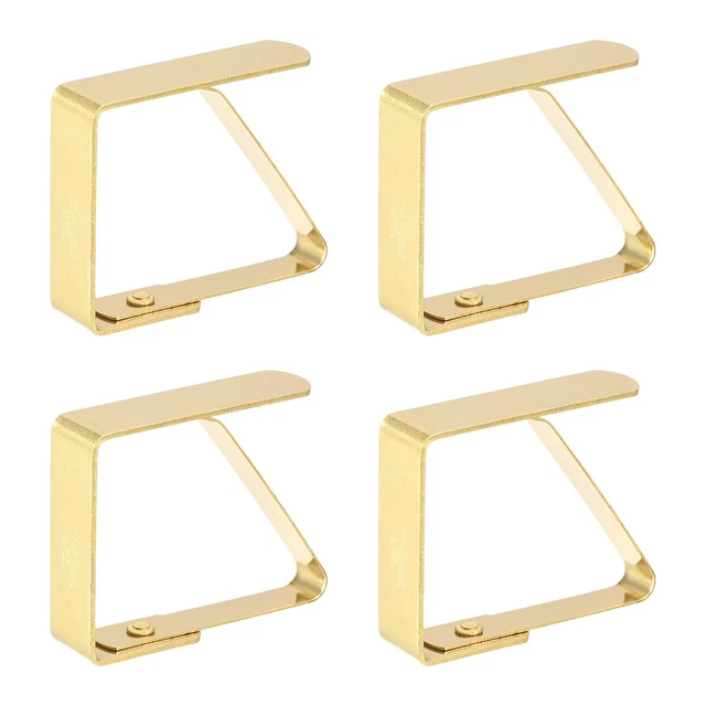 Tablecloth Clips 50mm x 40mm 430 Stainless Steel Table Cloth Holder Gold 8 Pcs
