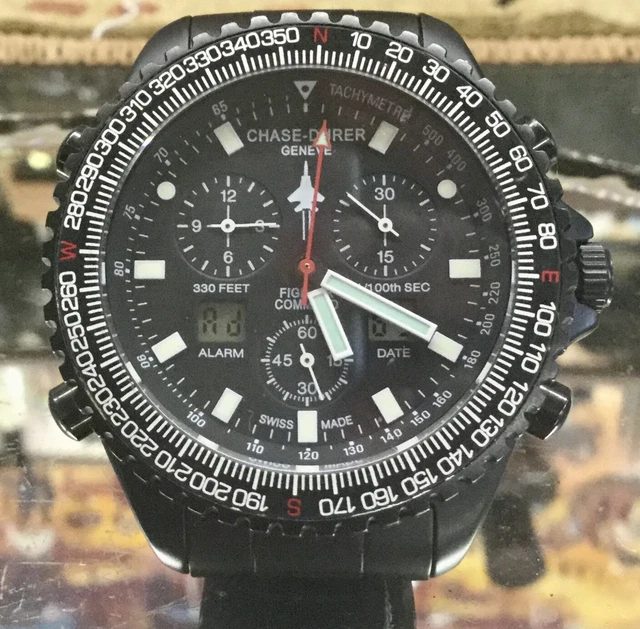 PRE OWNED CHASE DURER Fighter Command Chronograph Watch 500.00
