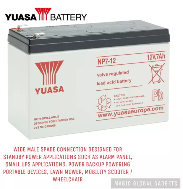 RBC2 RBC17 Replacement Battery RBC 2 17 for APC UPS GENUINE Yuasa 12v 7Ah NP7-12