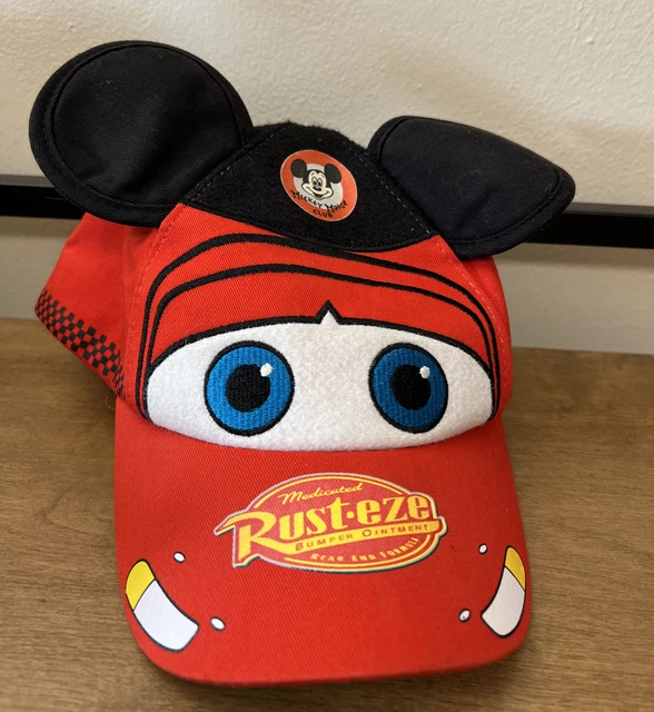 DISNEY PARKS LIGHTNING McQueen Cars Red Ears Hat Baseball Cap Hat Youth
