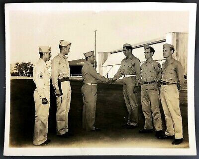1944 US Army Air Force 81st Air Depot Official Photo Soldiers Tarmac Vintage