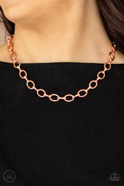 Paparazzi Craveable Couture - Copper -Choker Necklace & Earrings