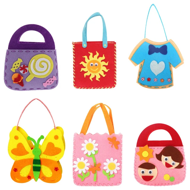 6 piezas Bolsos Hechos a Mano Juegos Nodriza Bolsos Material Kits