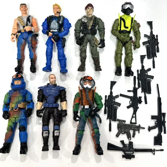 Chap Mei Lanard Action Figures Army Soldiers Pilot Bomb Crew Military Weapon Lot
